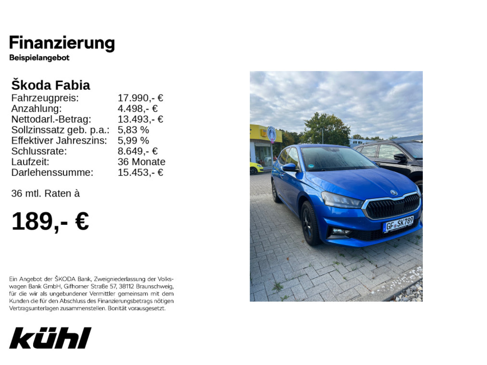 Fabia IV 1.0 MPI Selection SHZ/Alu